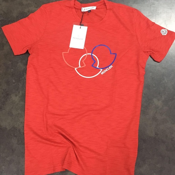 red moncler t shirt